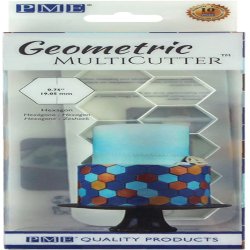 14'' Cake Board Hexagonal Silver