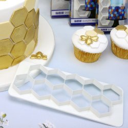 16'' Cake Board Hexagonal Silver