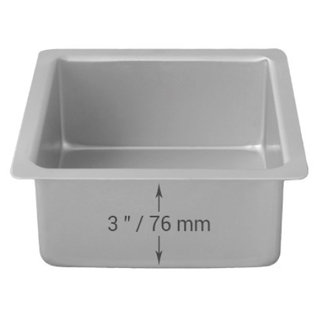 PME : Square Cake Tin - 6" x 3'' Deep