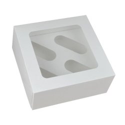 4s'' White Cupcake Box