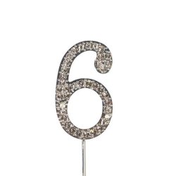 Diamante Number Silver - 6