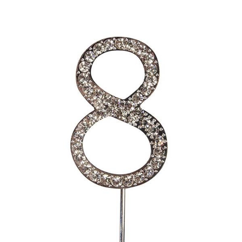 Diamante Number Silver - 8