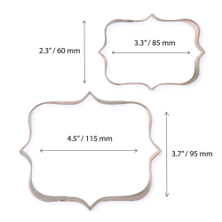 Cookie & Plaque Cutter Style 1 - Set of 2