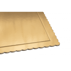 16'' X 12'' Extra Strong Oblong Cake Card Gold - 30 x 40 x 3mm