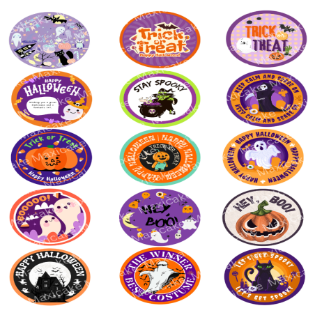 Halloween Sample 03 Edible Toppers - Set Of 15