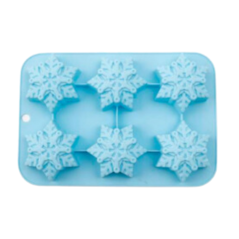 6 Christmas Snowflake Chocolate Silicone Mold