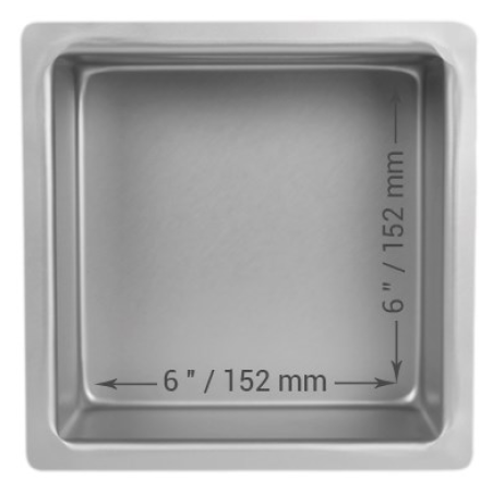PME : Square Cake Tin - 6" x 4'' Deep