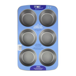 PME Non Stick 6 Cup Large Muffin Pan  - (31.3 x 21.7 x 4cm / 12.3 x 8.5 x 1.6”)