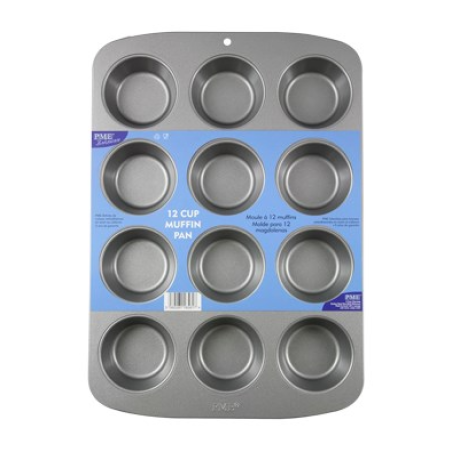 PME Non Stick 12 Cup Muffin Pan -  (45 x 26.5 x 5cm / 17.7 x 10.4 x 2”)