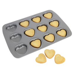 PME Non Stick 12 Cup Mini Heart Pan - (37.3 x 26.1mm / 14.7 x 10.3")