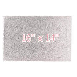 16'' x 14'' Cake Board Oblong Silver