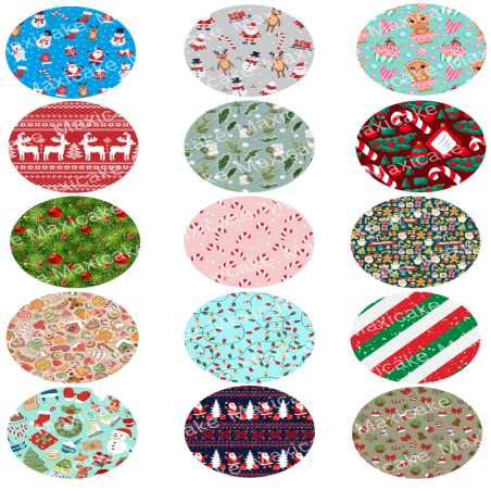 Christmas Sample 03 Edible Toppers - Set Of 15
