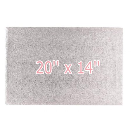 20'' x 14''  Cake Board Oblong Silver