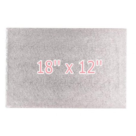 18'' x 12''  Cake Board Oblong Silver