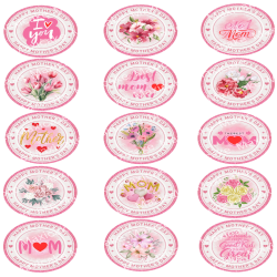 Mother's Day Sample 03 Edible Toppers - Set Of 15