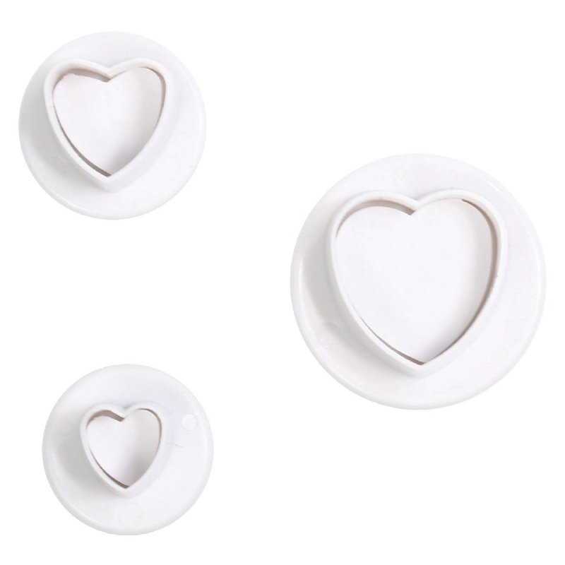 Mini Heart - Cake Star Plunger Cutters - 3 Set