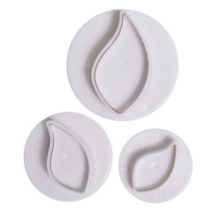 Cake Star Plunger Cutter Curved Leaf - 3 Piece