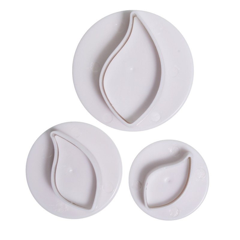 Cake Star Plunger Cutter Curved Leaf - 3 Piece