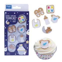 PME Edible Cupcake Topping Decorations, Baby - Pack of 6