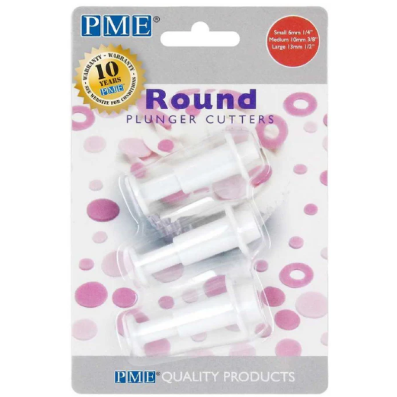 PME Mini Round Plunger Cutters - Set Of 3