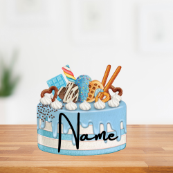 Personalised Front Name Acrylic Cake Topper