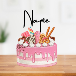 Personalised Top Name Acrylic Cake Topper