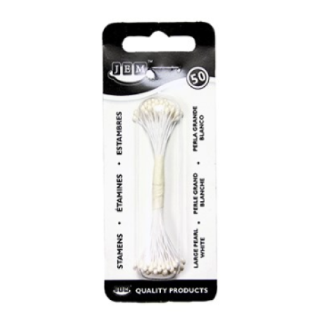 PME Pearl Stamen Large White - Set Of 50