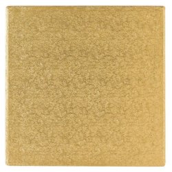 8" Square Cake Drums - Gold