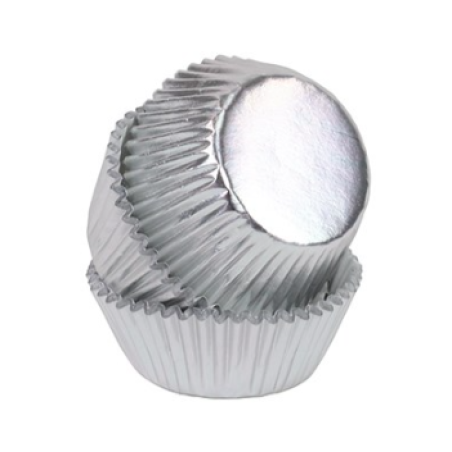 PME Metallic Baking Cases Mini Silver - Set Of 45