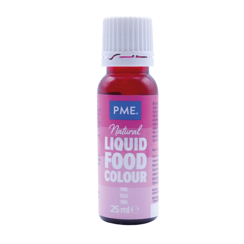 PME 100% Natural Food Colour Liquid Pink - 25ml