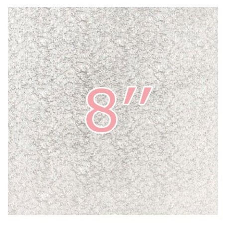 8" Square Single Thick Cake Card Silver