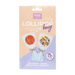 Lollipop Bags with Silver Ties (152 x 95mm / 6 x 3.75”)  - Set Of 25