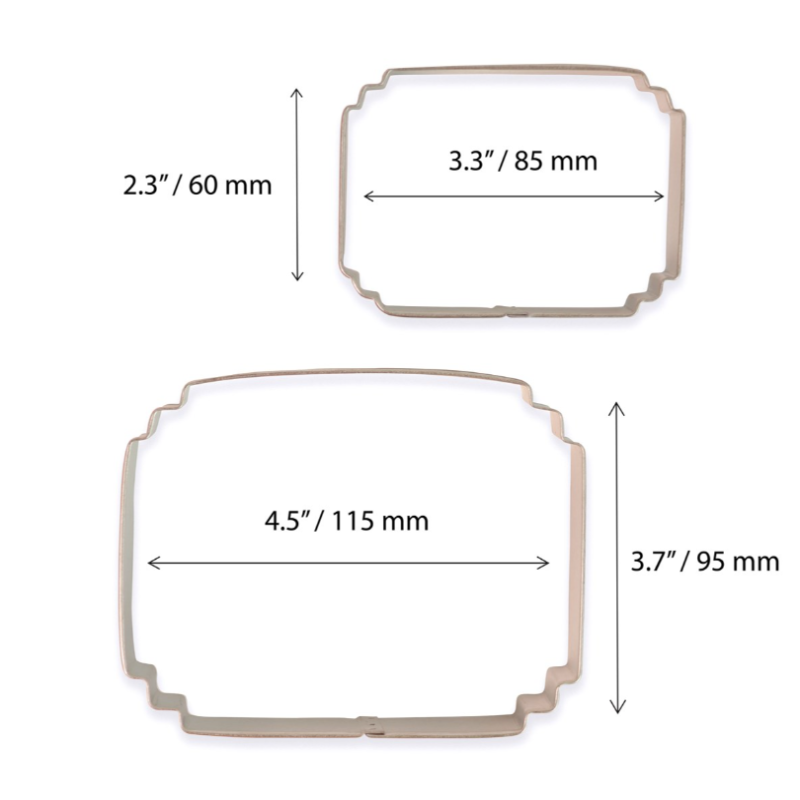 Cookie & Plaque Cutter Style 7 - Set of 2