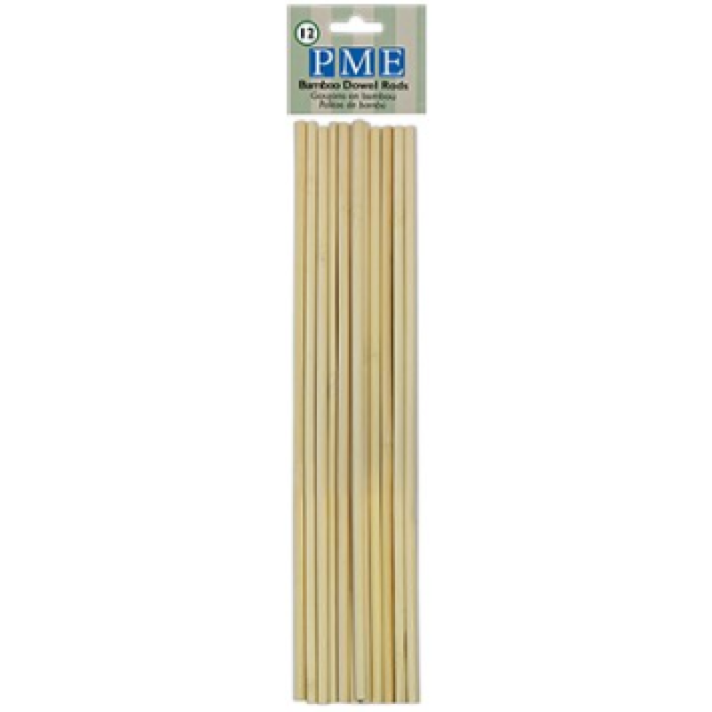 PME Dowel Rods - Bamboo (30cm / 12”) - Set Of 12