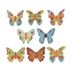 Dekora Wafer Assortment Butterflies - Set Of 8