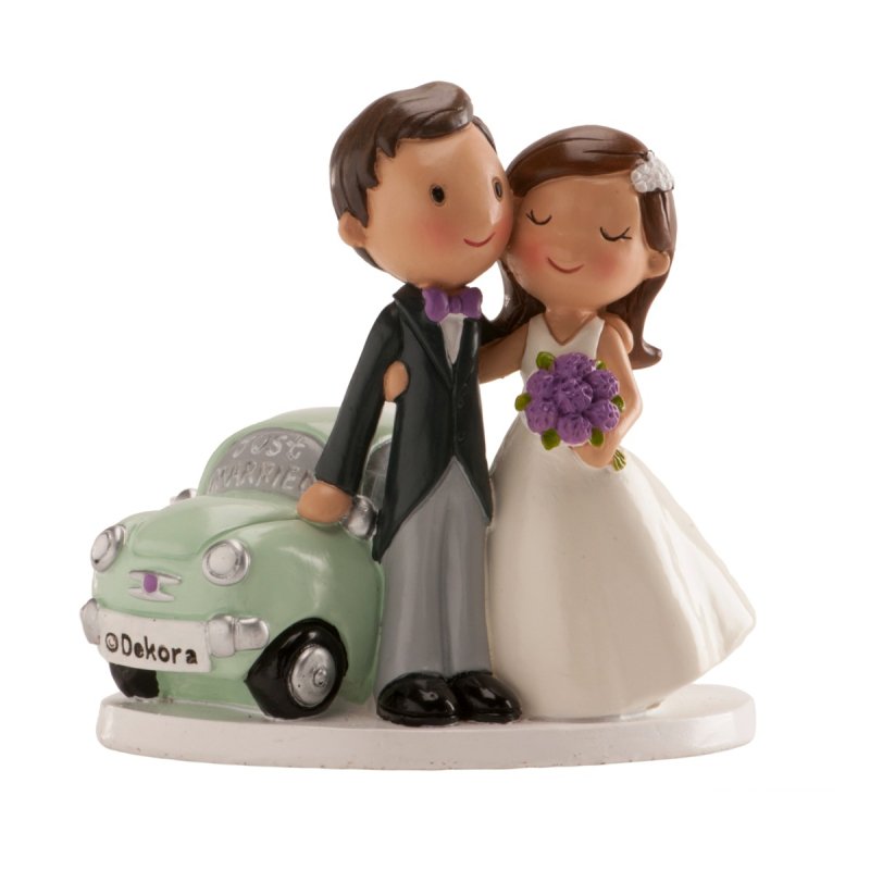 Dekora Wedding Couple "Just Married Car" - 12 Cm