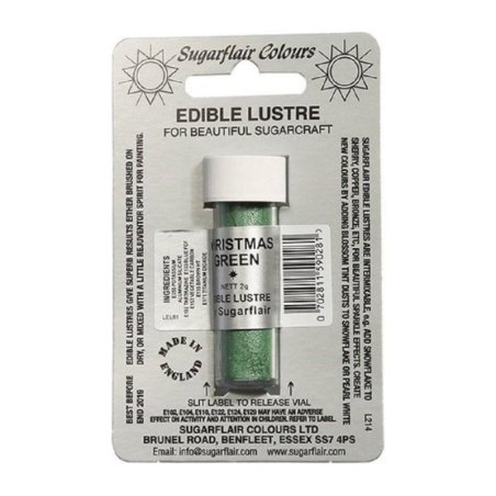 Sugarflair Lustre Christmas Green - 7 Ml