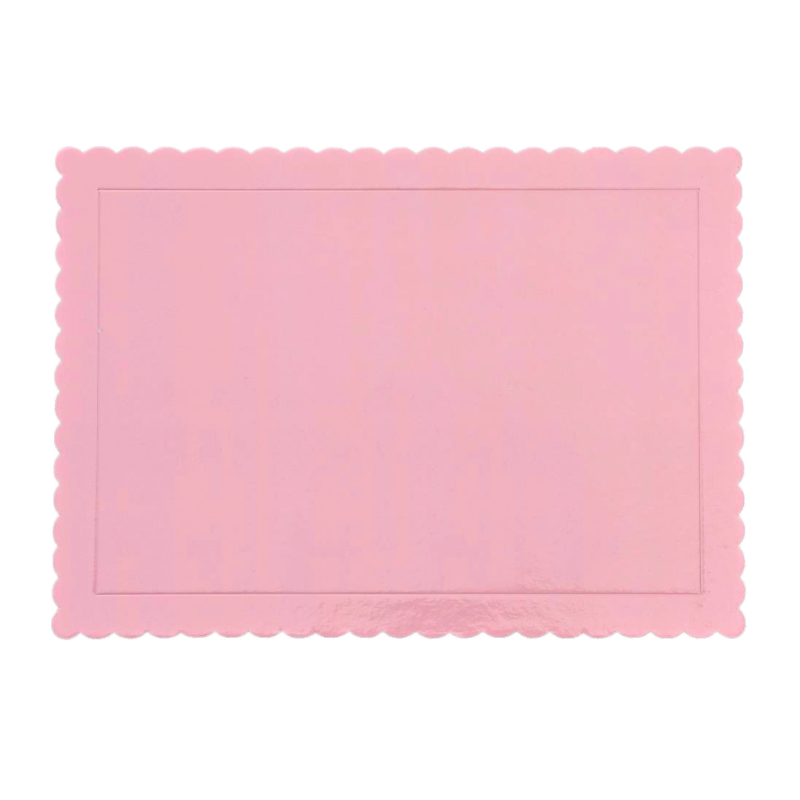 16'' X 12'' Extra Strong Oblong Cake Card Baby Pink - 30 x 40 x 3mm