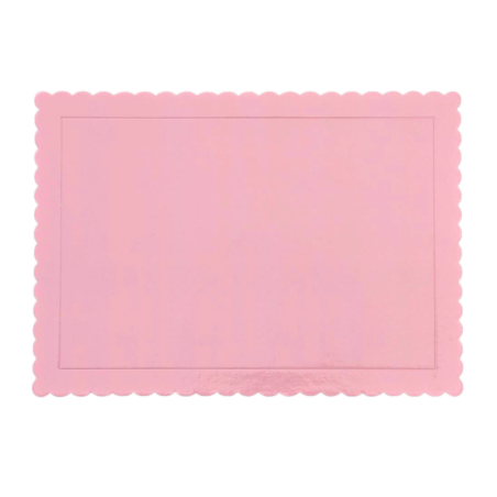 16'' X 12'' Extra Strong Oblong Cake Card Baby Pink - 30 x 40 x 3mm