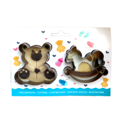 Teddy Bear And Horse Cutters - Set Of 2