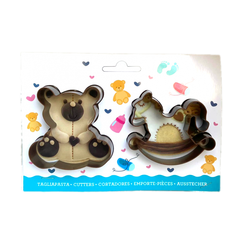 Teddy Bear And Horse Cutters - Set Of 2