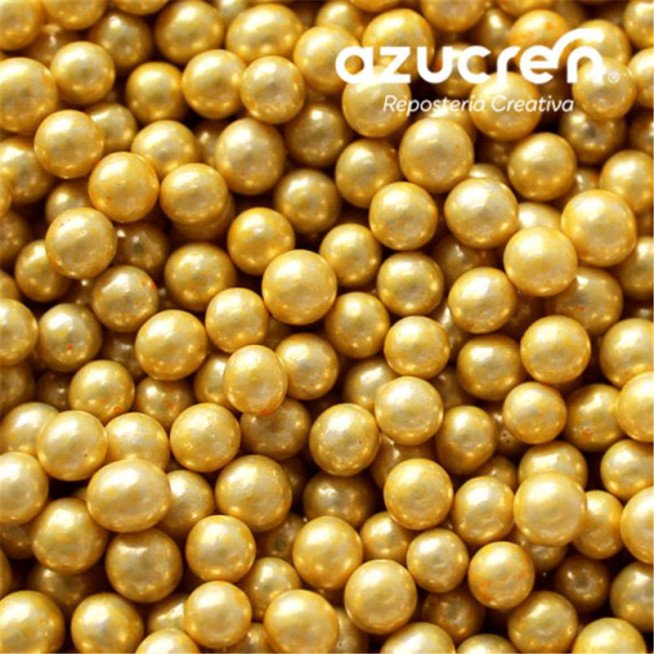 Azucren Pearls 4mm Gold - 90 g