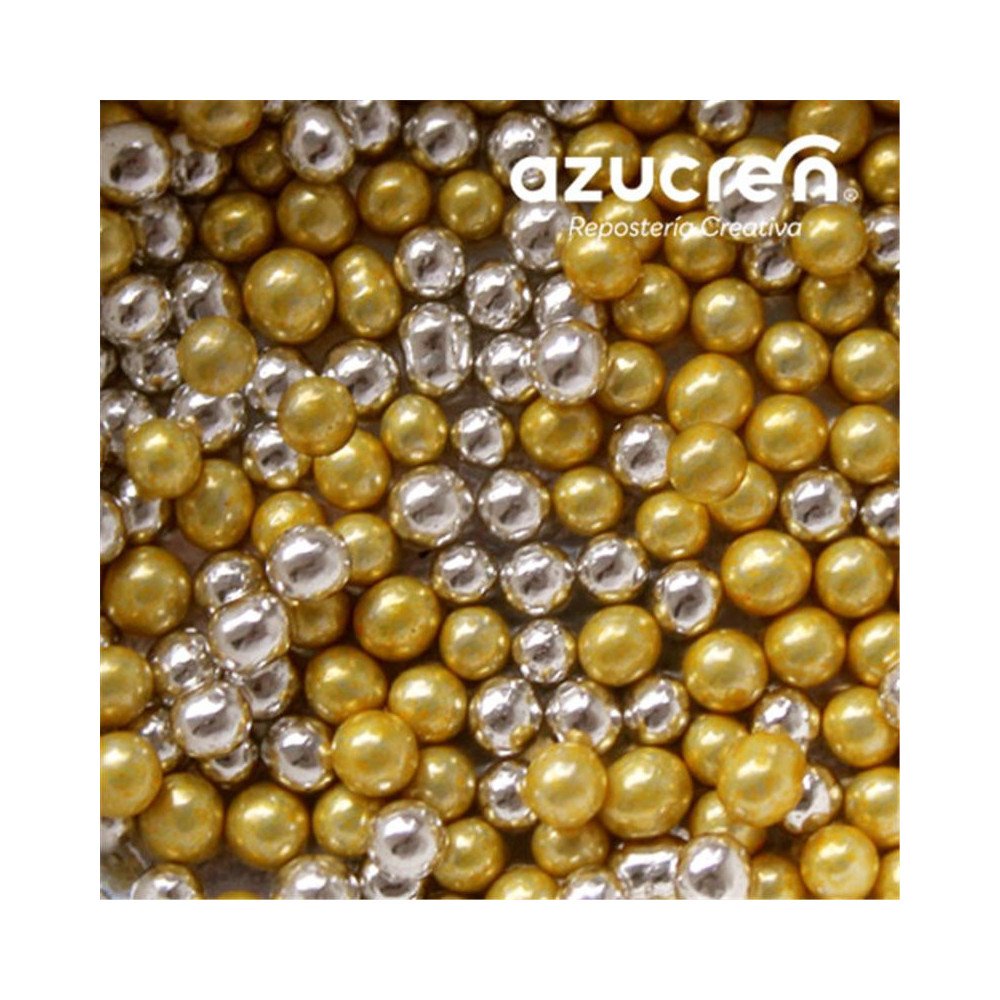 Azucren Pearls 4mm Gold/Silver - 90 g