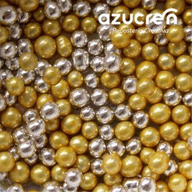 Azucren Pearls 4mm Gold/Silver - 90 g