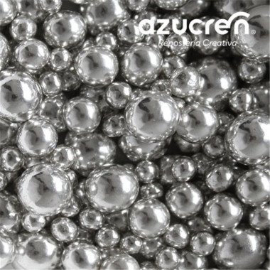 Azucren Pearls 4,6,8mm Silver - 90 g