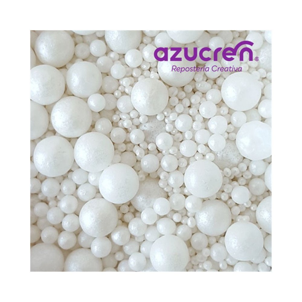 Azucren Pearls 1.5,4,7mm White - 90 g