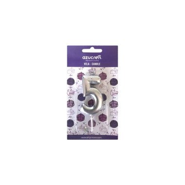 Blue Sparkle Numeral Candle - Number 1 - 70mm