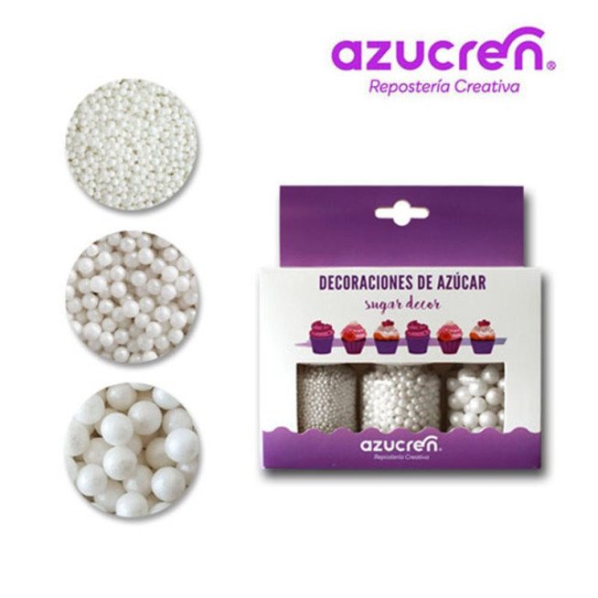 Azucren Pearls 1.5,47mm White - Set Of 3