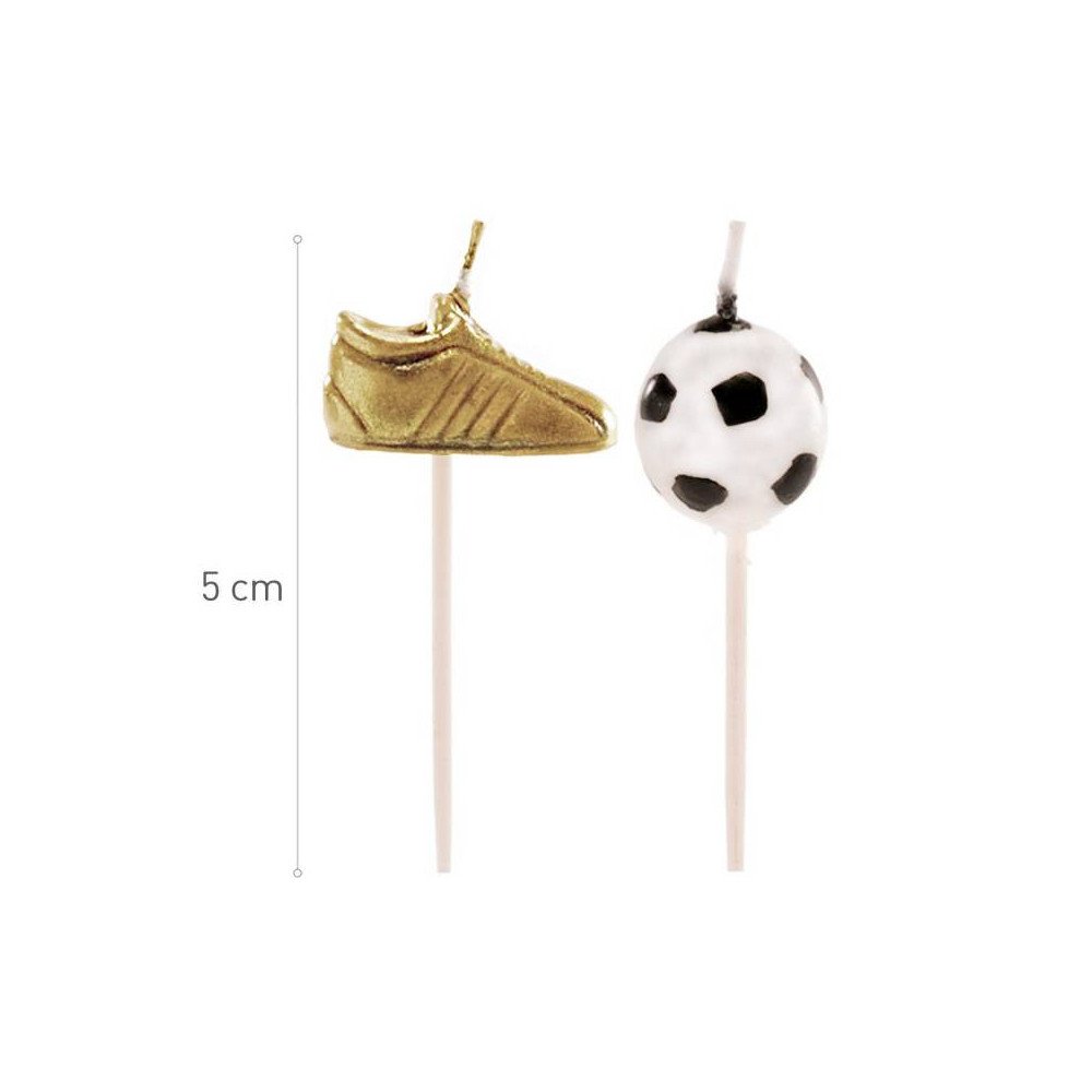 Dekora Blister Celebration Ball And Boot Birthday Candles Football - Set Of 6