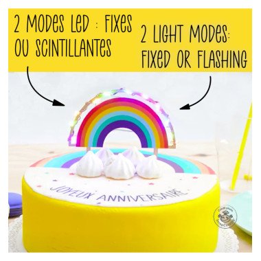 ScrapCooking® Rainbow LED Cake Topper